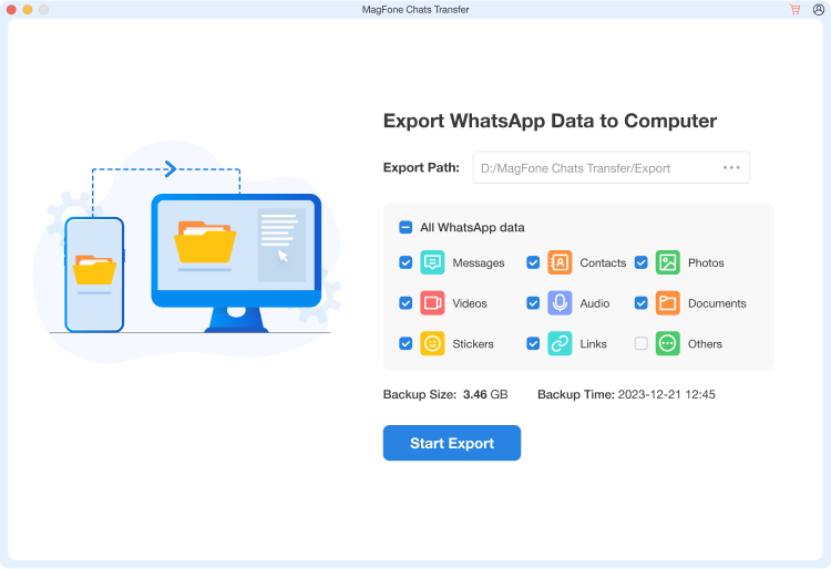 start exporting whatsapp