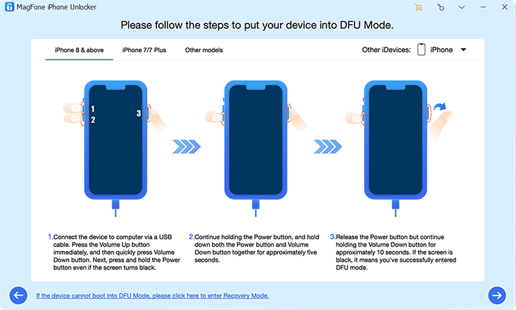 put iphone into dfu mode.