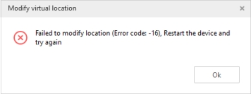 3utools failed to modify virtual location error code 16
