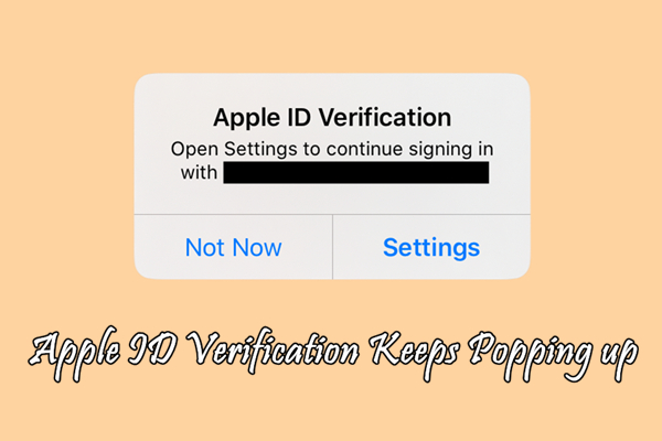 apple id verification keeps popping up