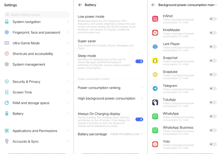 disable battery optimization on android