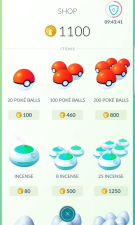 buy poke balls from shop