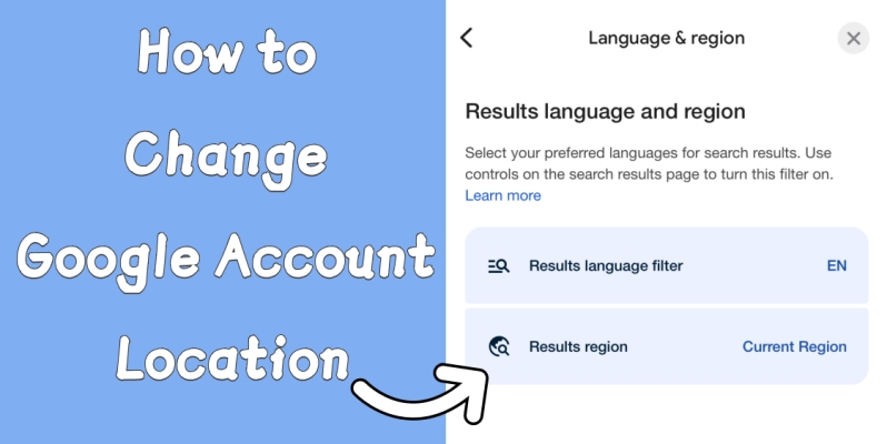 fchange google account location