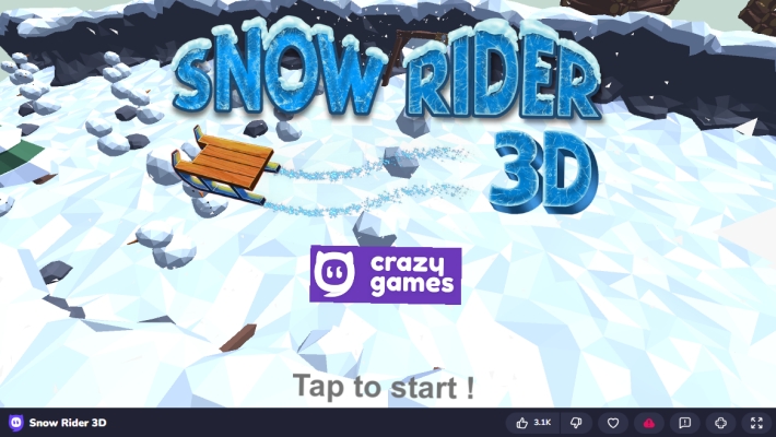 crazygames snow rider 3d