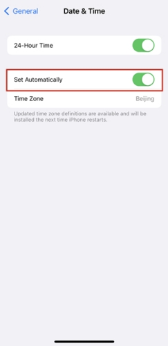 date and time on iphone