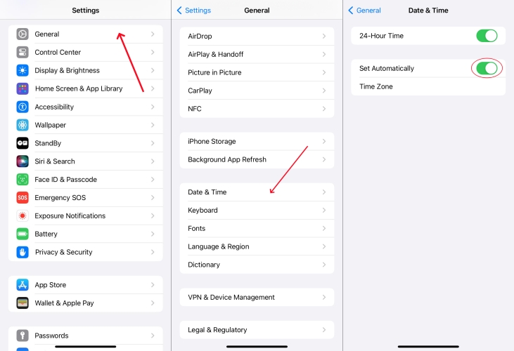 modify date and time on iphone