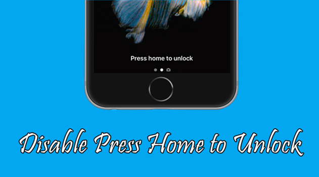 turn off press home to unlock