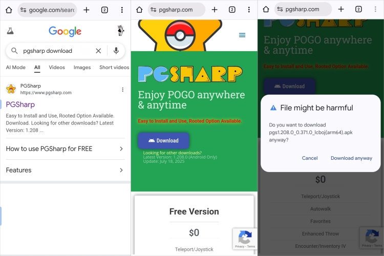 download pgsharp apk on android