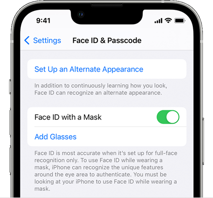 enable face id with a mask