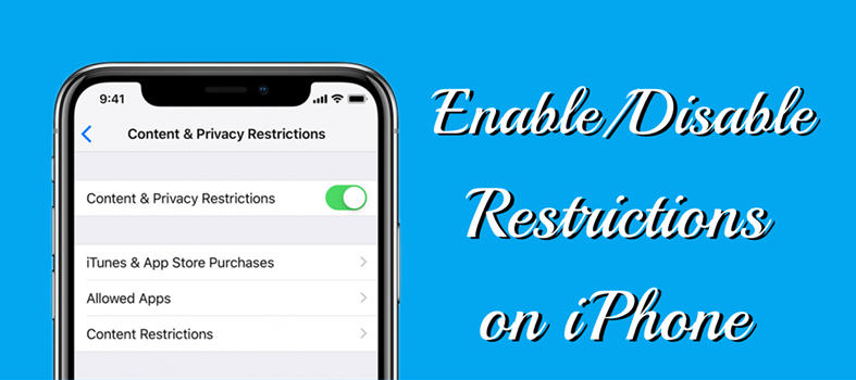 enable restrictions on iphone