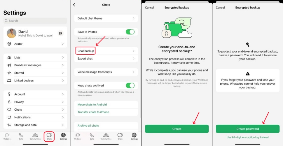 enable end-to-end encrypted backup on iphone