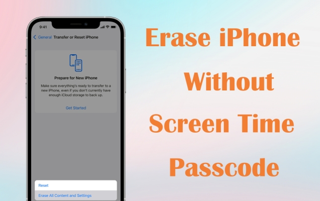 erase iphone without screen time passcode