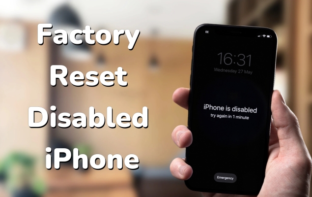 factory reset disabled iphone