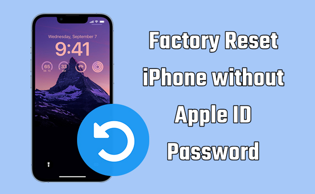 factory reset iphone without apple id