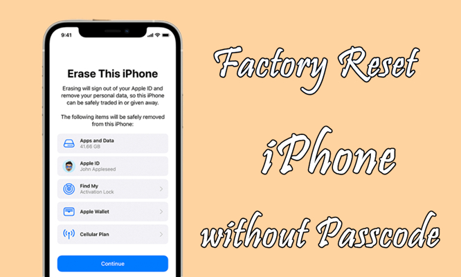 factory reset iphone without passcode