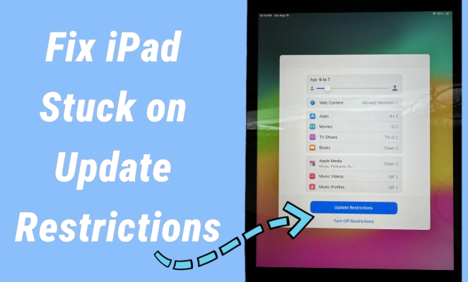 fix ipad stuck on update restrictions