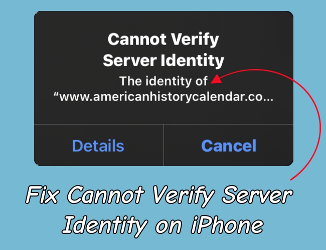 fix iphone cannot verify server identity