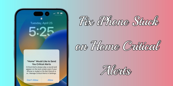 fix iphone stuck on home critical alerts