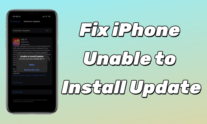 fix iphone unable to install update