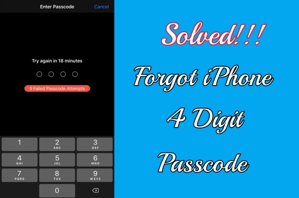 forgot iphone 4 digit passcode