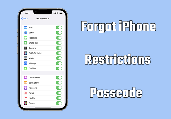 forgot-restrictions passcode iphone