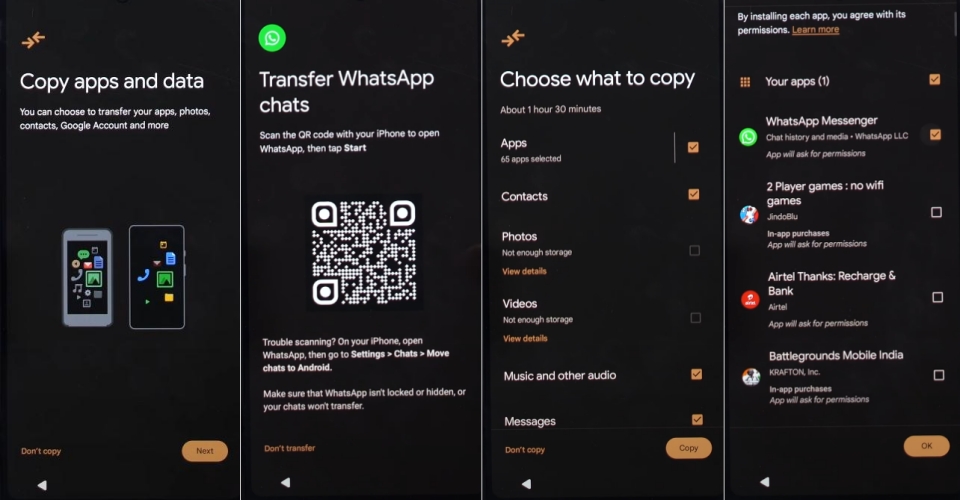 use google android switch for whatsapp
