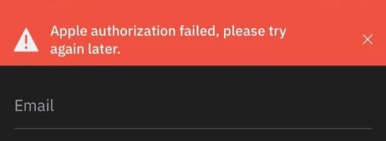 grindr apple authorization failed