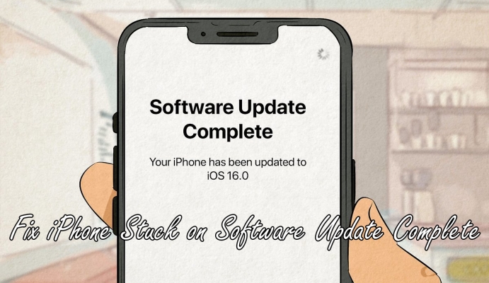 iphone stuck on software update complete