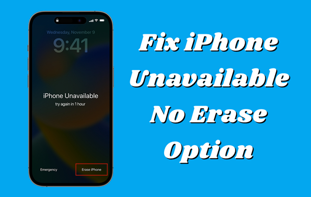 iphone unavailable no erase option