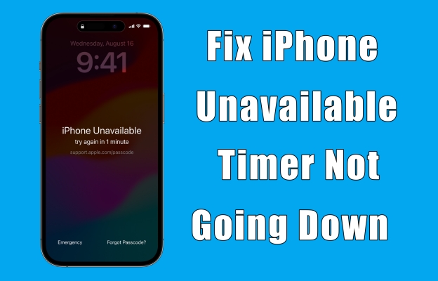 iphone unavailable timer not going down