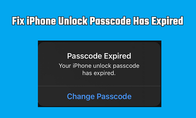 iphone unlock passcode has expired