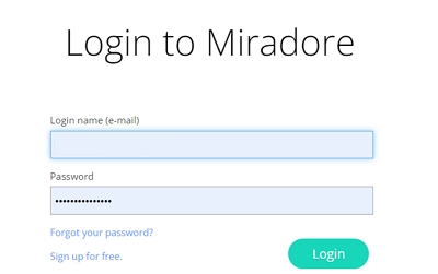 log into miradore