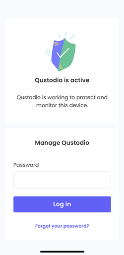 login qustodio for ios