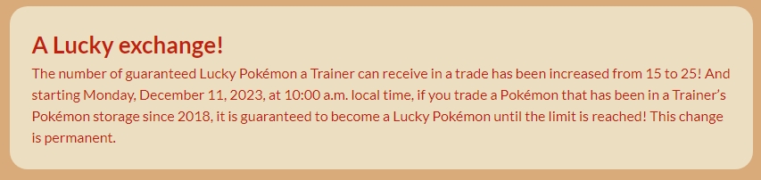 lucky exchange in pokemon go