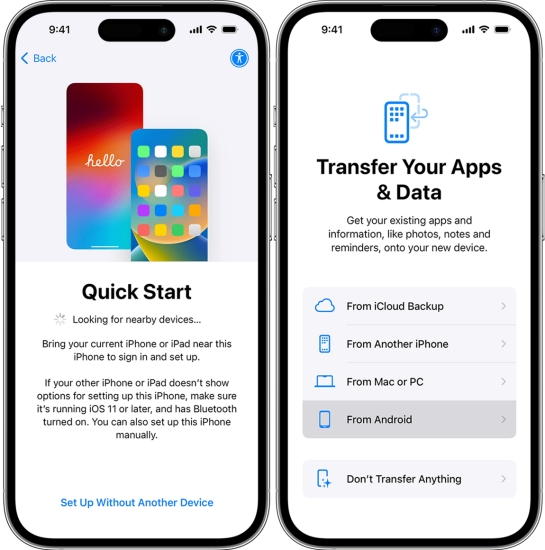move to ios from android