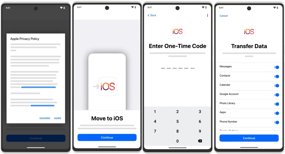 mveo to ios on android