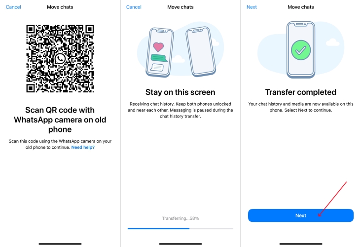 use whatsapp transfer chats