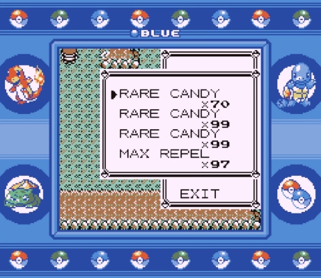 pokemon blue cheat code