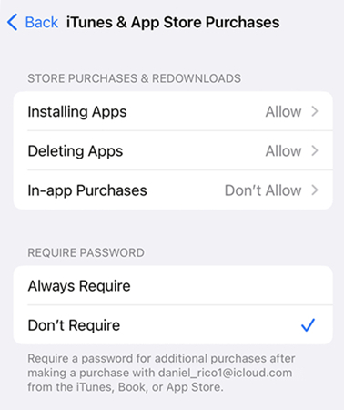 prevent itunes app store purchases