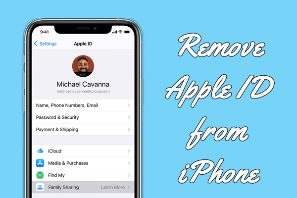 remove apple id from iphone