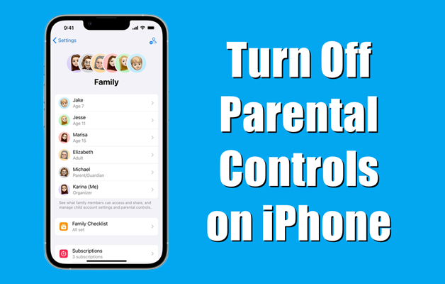 turn off parental controls on iphone