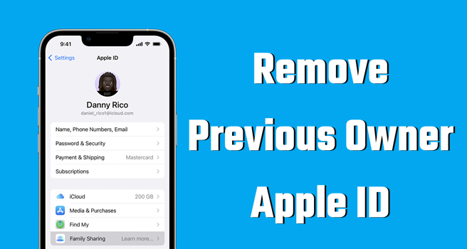 remove previous owner apple id