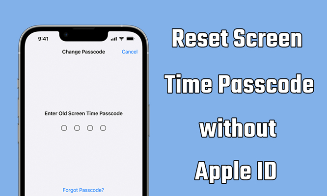 reset screen time passcode without apple id