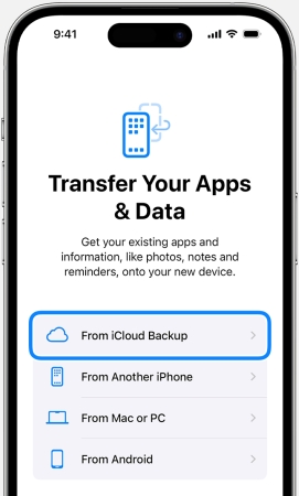 restore iphone from icloud backup