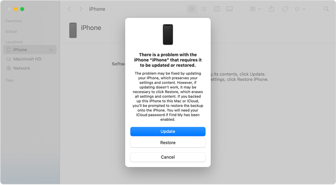 restore iphone in recovery mode