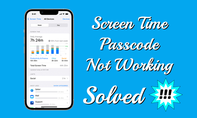 screen time passcode not working