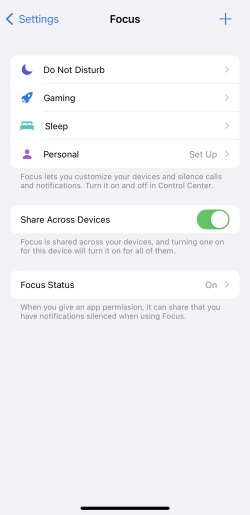 set a focus on iphone