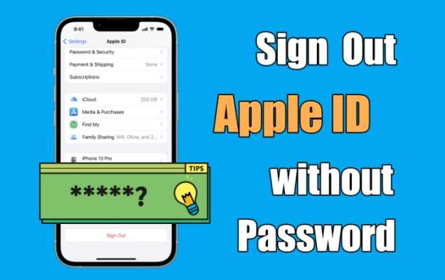 sign out apple id without password