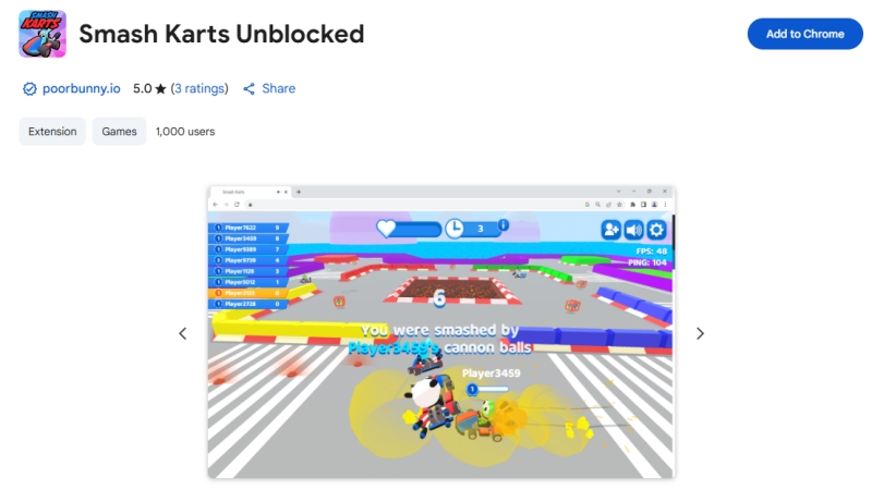 smash karts unblocked extension