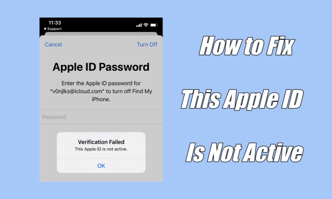 this apple id is not active